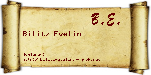 Bilitz Evelin névjegykártya